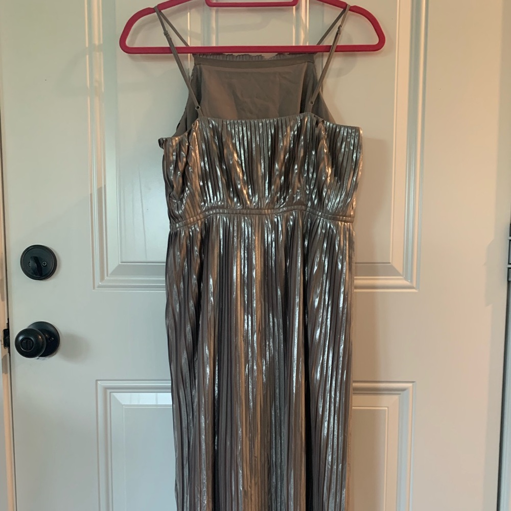 Banana Republic Silver Pleat Dress
